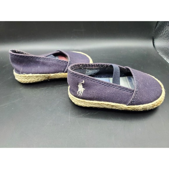Polo Ralph Lauren Size 1 Loafers Slip On Baby Shoes Boy Blue Pre-owned Adorable - Picture 5 of 8